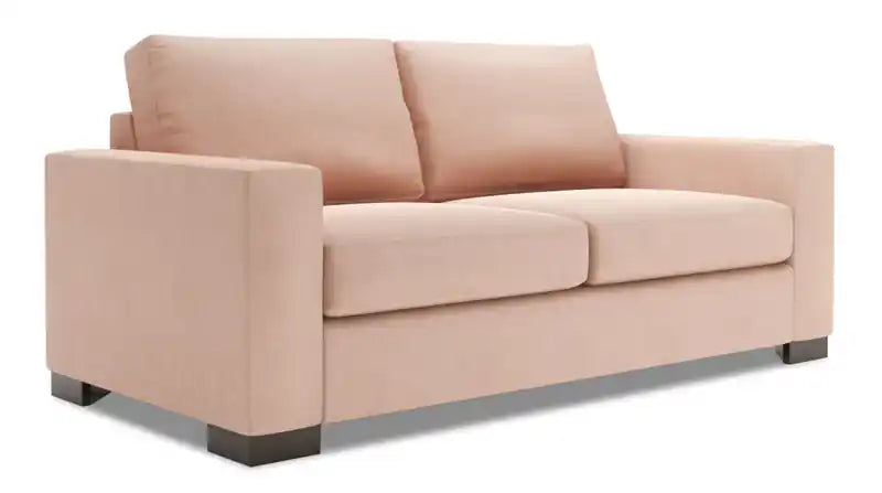 Canapé 75 po en tissu chenille avec accoudoirs droits pour petit appartement - Argent de luxe