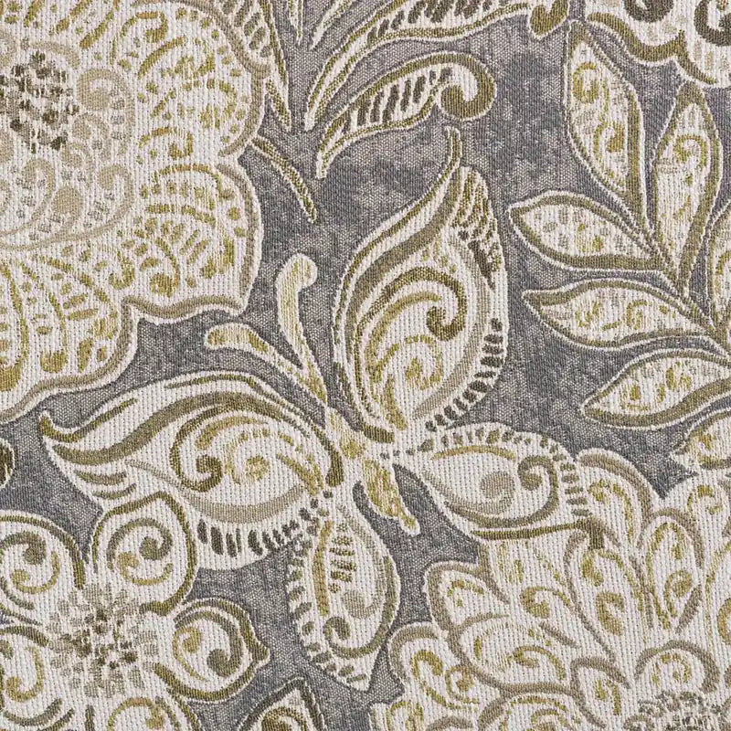 Causeuse en tissu chenille 70 po avec clous décoratifs et pieds tournés en bois